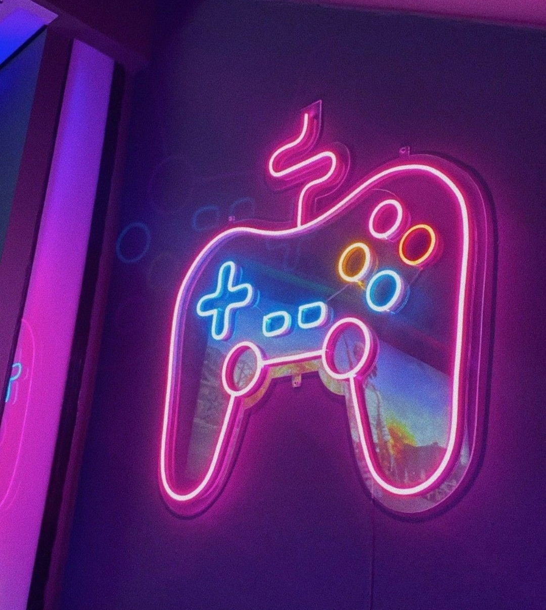Neon sign gaming room